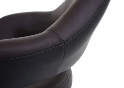 PROREGAL 2er-Set Barhocker stylisch Sitzhöhe 61-81cm mit Lehne Kunstleder Braun-Schwarz Barstuhl Tresenhocker Drehhocker
