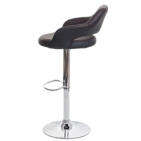 PROREGAL 2er-Set Barhocker stylisch Sitzhöhe 61-81cm mit Lehne Kunstleder Braun-Schwarz Barstuhl Tresenhocker Drehhocker