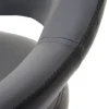 PROREGAL 2er-Set Barhocker stylisch Sitzhöhe 61-81cm mit Lehne Kunstleder Grau-schwarz Barstuhl Tresenhocker Drehhocker