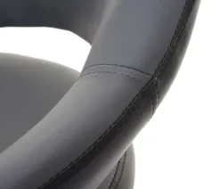 PROREGAL 2er-Set Barhocker stylisch Sitzhöhe 61-81cm mit Lehne Kunstleder Grau-schwarz Barstuhl Tresenhocker Drehhocker