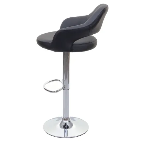 PROREGAL 2er-Set Barhocker stylisch Sitzhöhe 61-81cm mit Lehne Kunstleder Grau-schwarz Barstuhl Tresenhocker Drehhocker