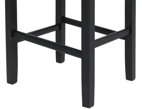 PROREGAL 2er-Set Barhocker Winnie gepolstert mit Lehne Sitzhöhe 75cm Holz+LEDER Braun dunkle Beine Barstuhl Tresenhocker
