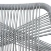 PROREGAL 2er-Set Rope-Barhocker, HxBxT 101x45x52 cm, Sitzhöhe 76cm, Hellgrau, Kissen Hellgrau, Outdoor Sitzpolster Seilgeflecht Metall