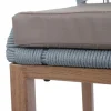 PROREGAL 2er-Set Rope-Barhocker, HxBxT 101x45x50 cm, Sitzhöhe 76cm, Hellgrau, Kissen Taupe, Outdoor Sitzpolster Seilgeflecht Metall Holz-Optik
