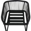 PROREGAL 2er-Set Rope-Barhocker, HxBxT 92x51x53 cm, Sitzhöhe 76cm, Outdoor Sitzpolster Seilgeflecht Metall, Anthrazit, Kissen Taupe, Tresenhocker