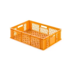PROREGAL Eurobehälter Bäcker- und Konditorenkasten HxBxT 17,1 x 40 x 60 33 Liter Gelb-Orange Brötchenkiste Sstapelbare Bäckerkiste
