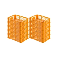 PROREGAL Eurobehälter Bäcker- und Konditorenkasten HxBxT 17,1 x 40 x 60 33 Liter Gelb-Orange Brötchenkiste Sstapelbare Bäckerkiste