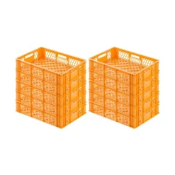 PROREGAL Eurobehälter Bäcker- und Konditorenkasten HxBxT 13 x 40 x 60 24 Liter Gelb-Orange Brötchenkiste stapelbare Bäckerkiste