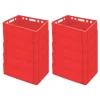 PROREGAL Eurobehälter Fleischerkasten E2 HxBxT 20 x 40 x 60 cm 41 Liter Rot Fleischerkiste Fleischkiste Metzgerkiste Fleischbehälter