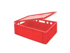 PROREGAL Eurobehälter Fleischerkasten E2 HxBxT 20 x 40 x 60 cm 41 Liter Rot Fleischerkiste Fleischkiste Metzgerkiste Fleischbehälter