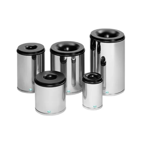 PROREGAL Feuersicherer Papierkorb 30 Liter HxBxT 39 x 37,5 x 37,5 cm Edelstahl Silber
