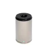 PROREGAL Feuersicherer Papierkorb 50 Liter HxBxT 52 x 37,5 x 37,5 cm Edelstahl Silber