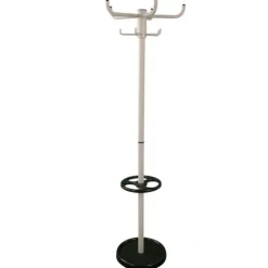 PROREGAL Freistehender Garderobenständer & Regenschirmständer Höhe 175 cm Drehbare Krone & 2x5 Haken Grau