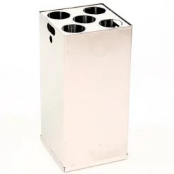 PROREGAL Inneneinsatz & Bechersammler Für Abfallbehälter Haiti Mit Hebedeckel & Pedaleimer 55 Liter HxBxT 55,5 x 28 x 28 cm Silber
