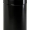 PROREGAL Klassischer Abfallbehälter Mit Pushdeckel 40 Liter HxBxT 67 x 31 x 31 cm Metall Schwarz