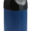 PROREGAL Klassischer Abfallbehälter Mit Pushdeckel und Inneneimer 30 Liter HxBxT 56 x 31 x 31 cm Metall Blau