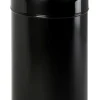 PROREGAL Klassischer Abfallbehälter Mit Pushdeckel und Inneneimer 40 Liter HxBxT 67 x 31 x 31 cm Metall Schwarz