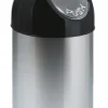 PROREGAL Klassischer Abfallbehälter Mit Pushdeckel und Inneneimer 30 Liter HxBxT 56 x 31 x 31 cm Metall Edelstahl