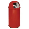 PROREGAL Klassischer Abfallsammler Mit Einwurfklappe Inneneinsatz 35 Liter HxBxT 74 x 35 x 35 cm Verzinkter Stahl Rot