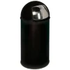 PROREGAL Klassischer Abfallsammler Mit Einwurfklappe Inneneinsatz 35 Liter HxBxT 74 x 35 x 35 cm Verzinkter Stahl Schwarz
