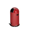 PROREGAL Klassischer Abfallsammler Mit Einwurfklappe Inneneinsatz 33 Liter HxBxT 69 x 42,5 x 42,5 cm Verzinkter Stahl Rot