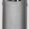 PROREGAL Klassischer Abfallsammler Mit Einwurfklappe Inneneinsatz 40 Liter HxBxT 73 x 46,5 x 46,5 cm Verzinkter Stahl Silber