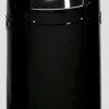 PROREGAL Klassischer Abfallsammler Mit Einwurfklappe Inneneinsatz Fußpedal 33 Liter HxBxT 69 x 42,5 x 42,5 cm Verzinkter Stahl Schwarz