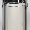 PROREGAL Klassischer Abfallsammler Mit Einwurfklappe Inneneinsatz 33 Liter HxBxT 69 x 42,5 x 42,5 cm Edelstahl Silber