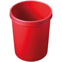 PROREGAL Klassischer Papierkorb Mit Großem Einwurf 45 Liter HxBxT 48 x 40 x 40 cm Kunststoff Rot