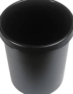 PROREGAL Klassischer Papierkorb Mit Großem Einwurf 45 Liter HxBxT 48 x 40 x 40 cm Kunststoff Schwarz