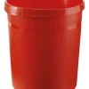 PROREGAL Klassischer Runder Papierkorb Aus Kunststoff 18 Liter HxØ 35 x 31,2 cm Rot
