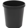 PROREGAL Klassischer Runder Kunststoff Papierkorb 18 Liter HxBxT 32 x 31 x 31 cm Schwarz