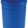 PROREGAL Klassischer Runder Papierkorb Aus Kunststoff 18 Liter HxØ 35 x 31,2 cm Blau