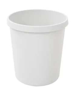 PROREGAL Klassischer Runder Kunststoff Papierkorb 18 Liter HxBxT 32 x 31 x 31 cm Grau