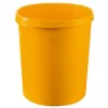 PROREGAL Klassischer Runder Papierkorb Aus Kunststoff 18 Liter HxØ 35 x 31,2 cm Gelb
