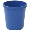 PROREGAL Klassischer Runder Kunststoff Papierkorb 18 Liter HxBxT 32 x 31 x 31 cm Blau