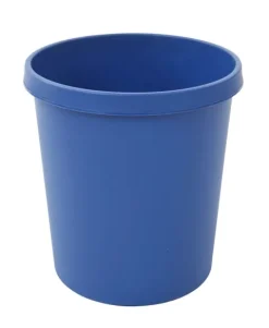PROREGAL Klassischer Runder Kunststoff Papierkorb 18 Liter HxBxT 32 x 31 x 31 cm Blau