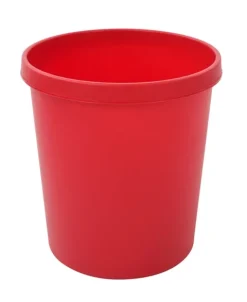 PROREGAL Klassischer Runder Kunststoff Papierkorb 18 Liter HxBxT 32 x 31 x 31 cm Rot