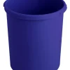 PROREGAL Klassischer Runder Papierkorb Aus Kunststoff 30 Liter HxØ 41 x 37,5 cm Blau