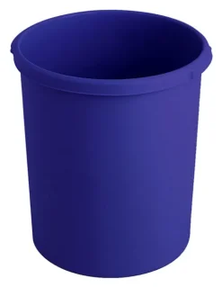 PROREGAL Klassischer Runder Papierkorb Aus Kunststoff 30 Liter HxØ 41 x 37,5 cm Blau