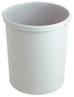PROREGAL Klassischer Runder Papierkorb Aus Kunststoff 30 Liter HxØ 41 x 37,5 cm Grau