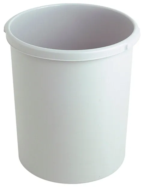 PROREGAL Klassischer Runder Papierkorb Aus Kunststoff 30 Liter HxØ 41 x 37,5 cm Grau