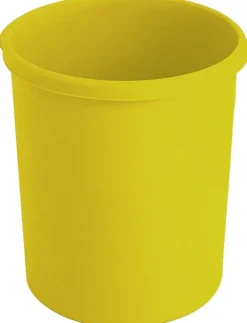 PROREGAL Klassischer Runder Papierkorb Aus Kunststoff 30 Liter HxØ 41 x 37,5 cm Gelb