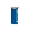 PROREGAL Kompakter Abfallsammler Gelocht Mit Deckel 35 cm Einfüllöffnung HxBxT 85 x 44 x 44 cm Stahl Blau