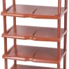 PROREGAL Kunststoffschuhregal Oxford 5 Ebenen HxBxT 86x48x30,5cm Braun