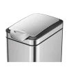 PROREGAL Modern Designter Abfallsammler Aus Gebürstetem Edelstahl 30 Liter HxBxT66,5 x 40 x 25,2 cm Silber