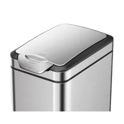 PROREGAL Modern Designter Abfallsammler Aus Gebürstetem Edelstahl 30 Liter HxBxT66,5 x 40 x 25,2 cm Silber