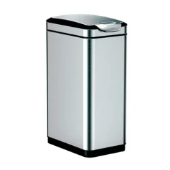 PROREGAL Modern Designter Abfallsammler Aus Gebürstetem Edelstahl 30 Liter HxBxT66,5 x 40 x 25,2 cm Silber