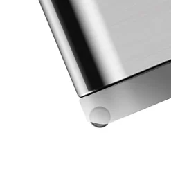PROREGAL Modern Designter Treteimer Zur Abfallscheidung Aus Gebürstetem Edelstahl 45 Liter HxBxT 66 x 27,5 x 53,2 cm Edelstahl