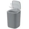 PROREGAL Moderner Quadratischer Abfalleimer Mit Smart Sensor 12 Liter HxBxT 33,7 x 35 x 25 cm Grau